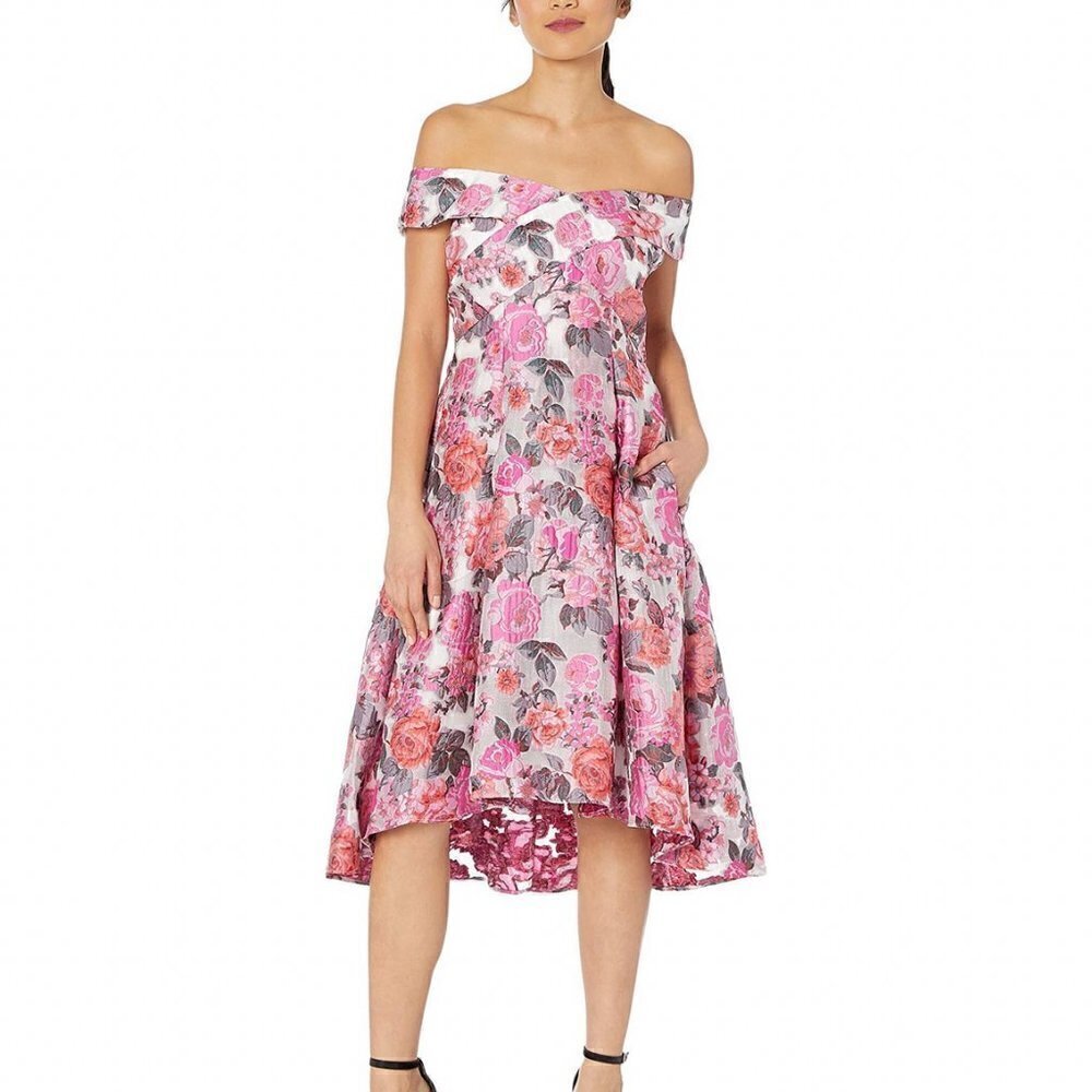 NWT Adrianna Papell off the shoulder floral dress